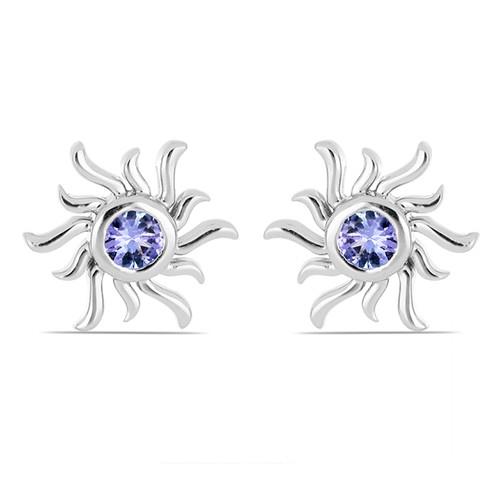 BUY 925 SILVER TANZANITE GEMSTONE  EARRINGS